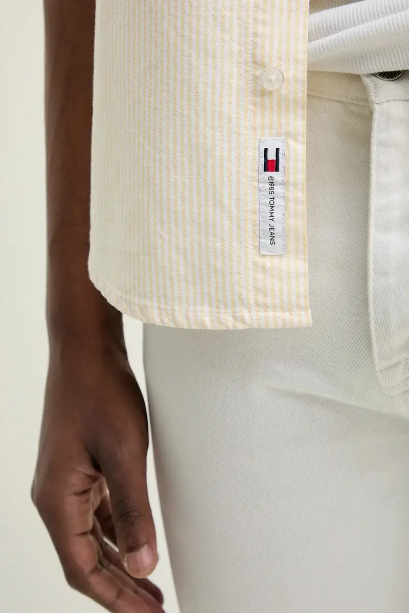 camicia in cotone uomo colore giallo DM0DM20668 miniatura 5