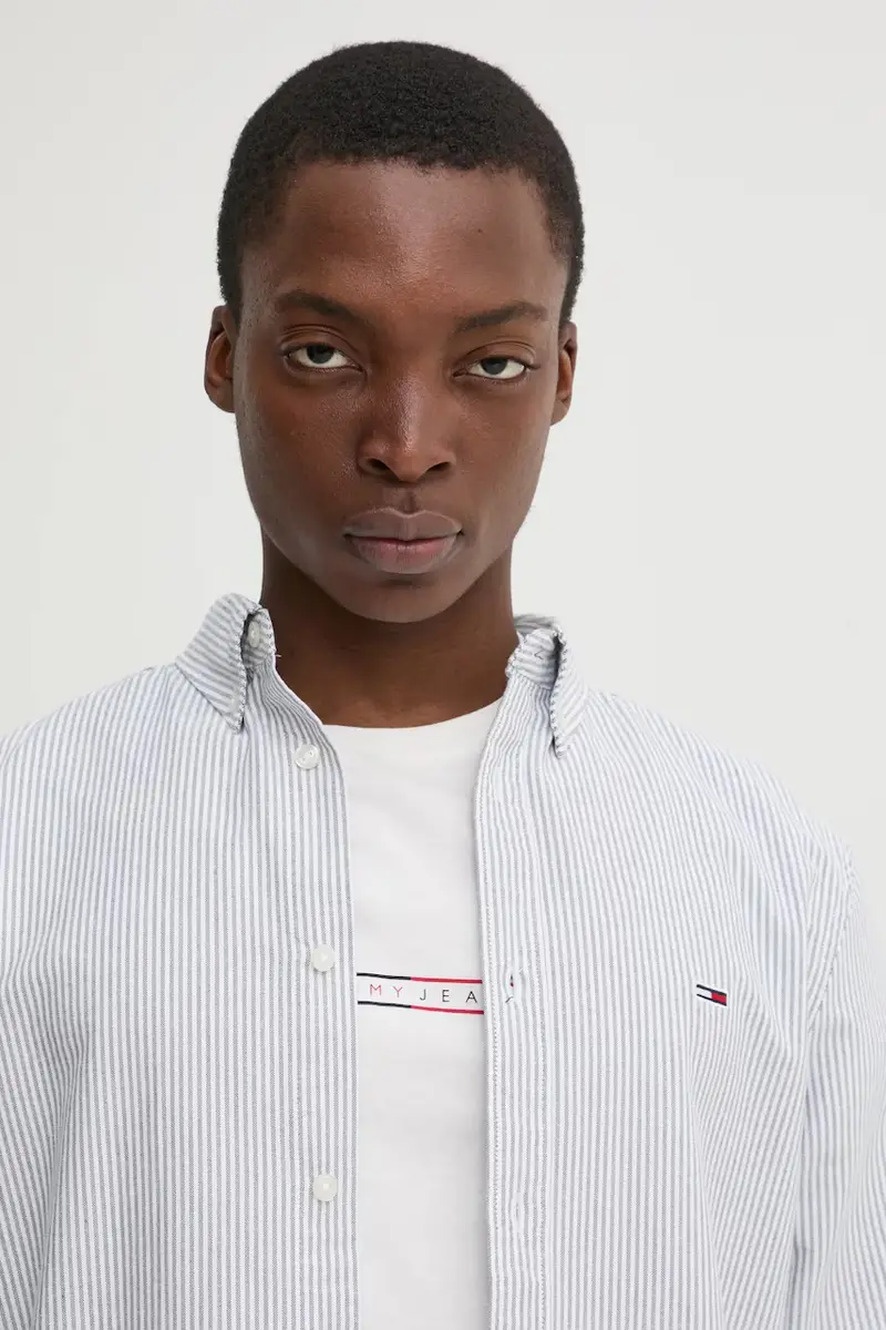 camicia in cotone uomo colore grigio DM0DM20668 miniatura 4