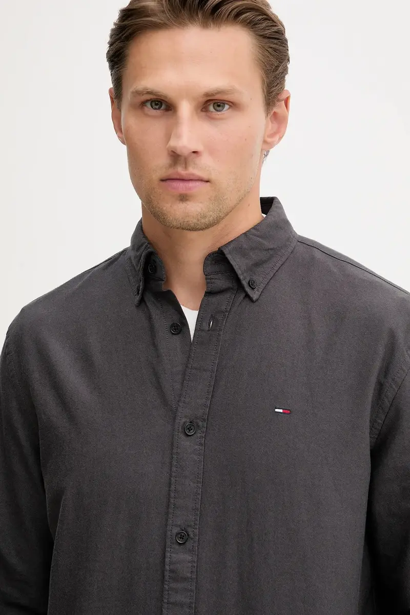 camicia in cotone uomo colore grigio DM0DM21298 miniatura 4