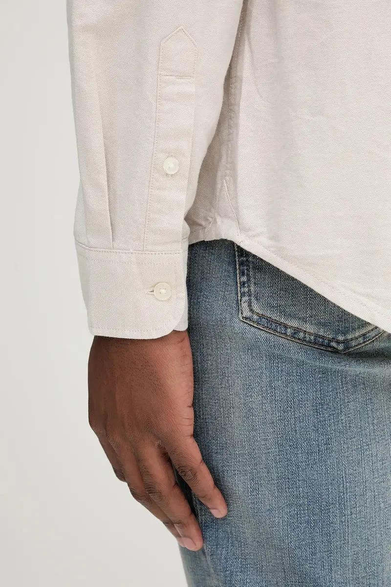 camicia in cotone uomo colore grigio DM0DM21298 Beige miniatura 5