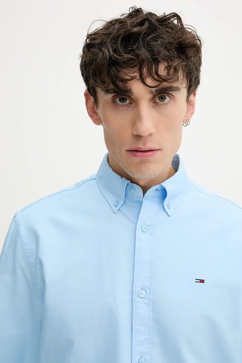 camicia in cotone uomo colore grigio DM0DM21298 Blu miniatura 4