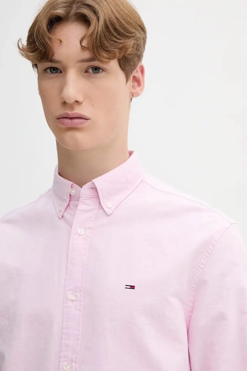 camicia in cotone uomo colore grigio DM0DM21298 Rosa miniatura 4