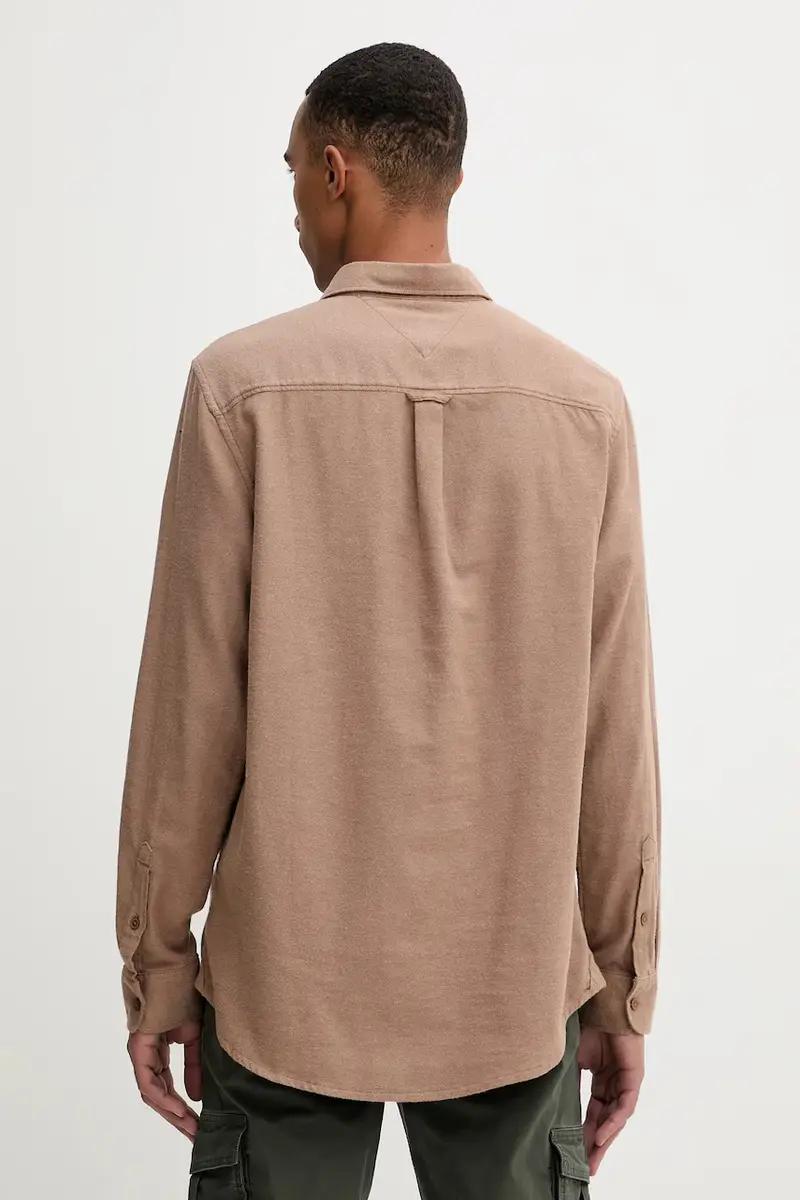 camicia in cotone uomo colore marrone DM0DM22023 miniatura 3