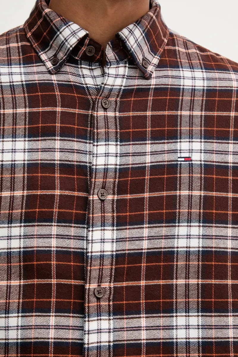 camicia in cotone uomo colore marrone DM0DM22024 miniatura 5