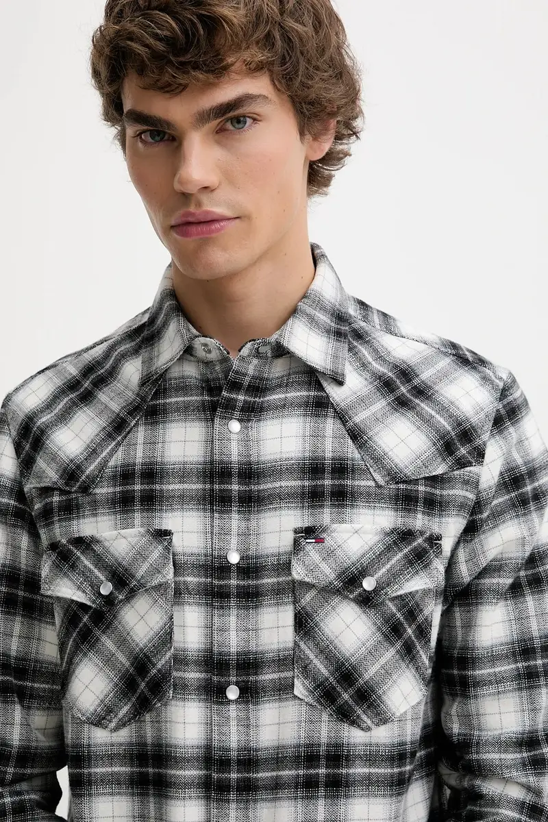 camicia in cotone uomo colore nero DM0DM22019 miniatura 4