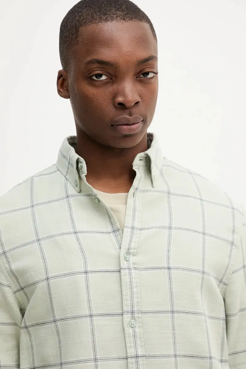 camicia in cotone uomo colore verde DM0DM21701 miniatura 4