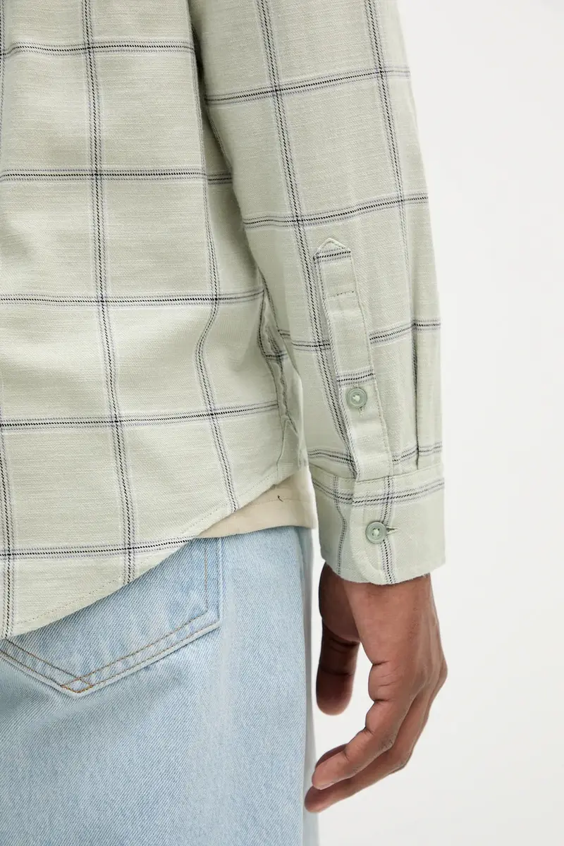 camicia in cotone uomo colore verde DM0DM21701 miniatura 5