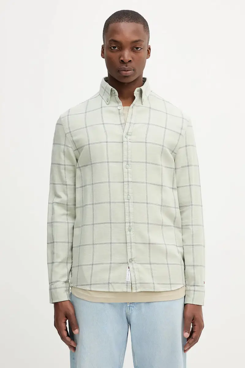 camicia in cotone uomo colore verde DM0DM21701