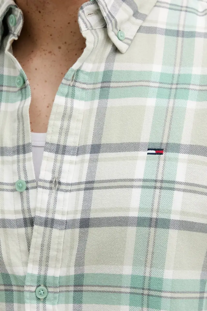 camicia in cotone uomo colore verde DM0DM22024 miniatura 5