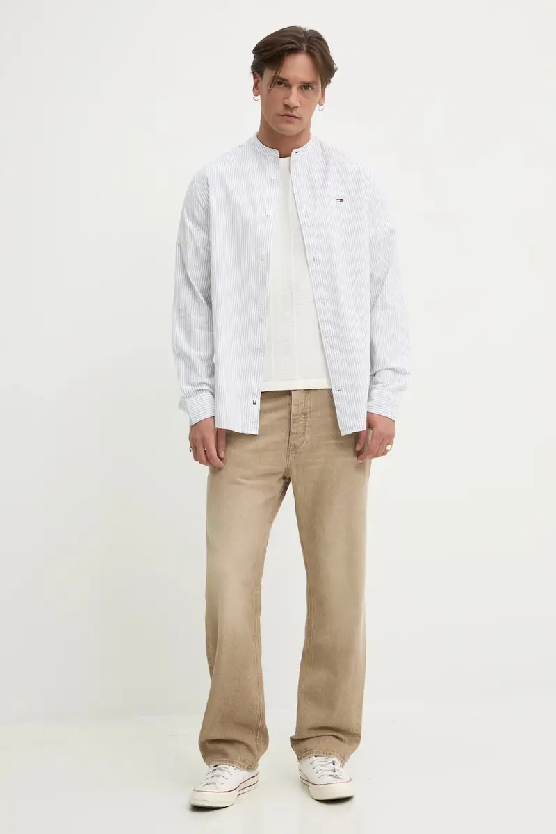 camicia in lino misto colore bianco DM0DM20893 miniatura 2