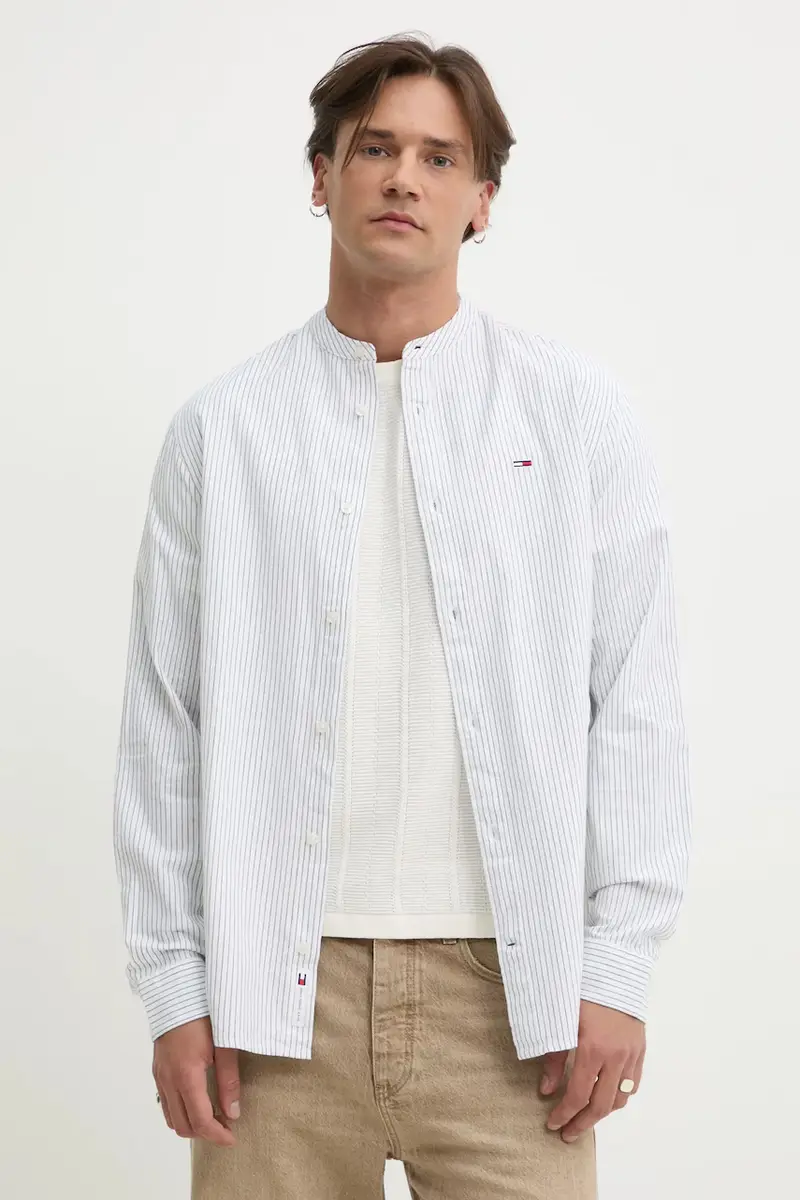 camicia in lino misto colore bianco DM0DM20893