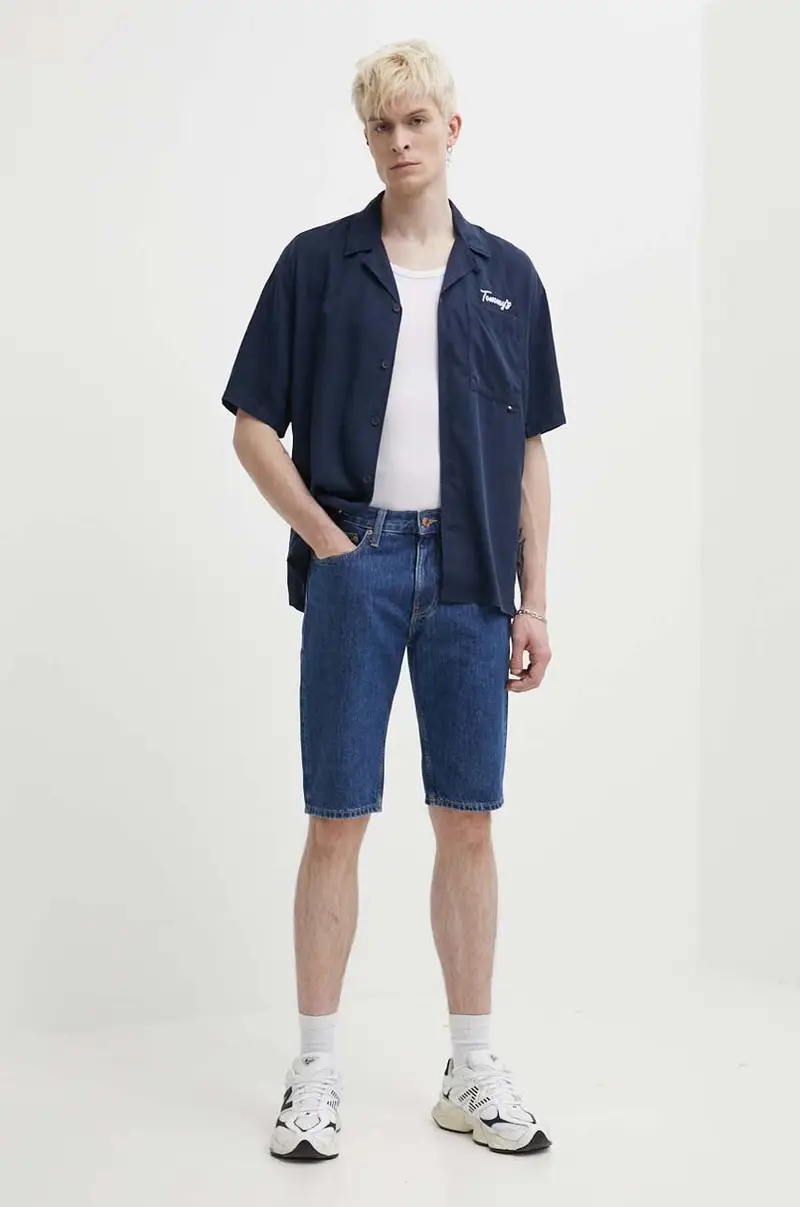 camicia uomo colore blu navy DM0DM18945 miniatura 3