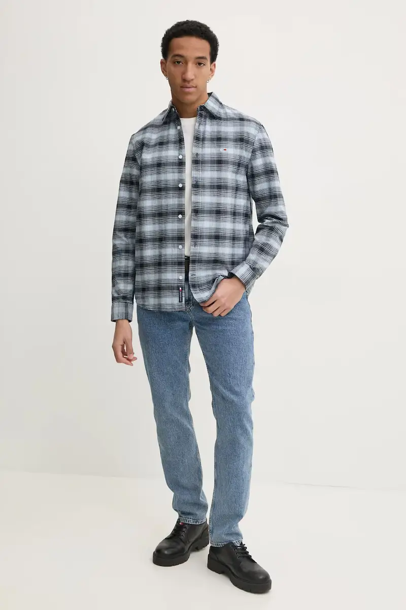 camicia uomo colore blu navy DM0DM21096 miniatura 2