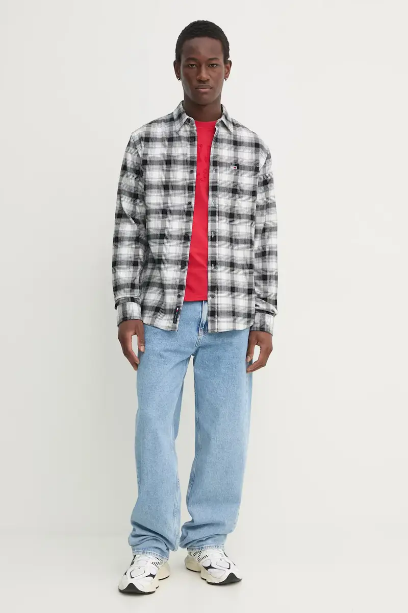 camicia uomo colore nero DM0DM20670 miniatura 3