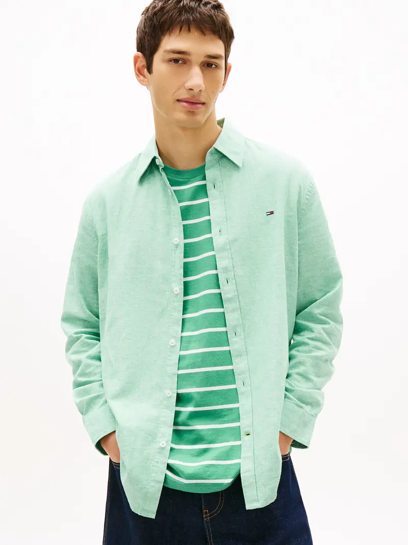 Camicia verde chiaro miniatura 2