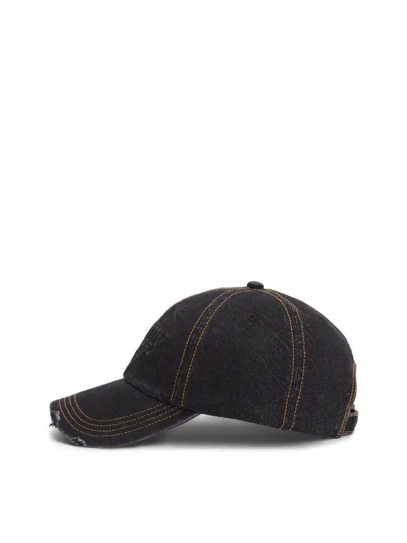 Cappello da baseball blu denim
