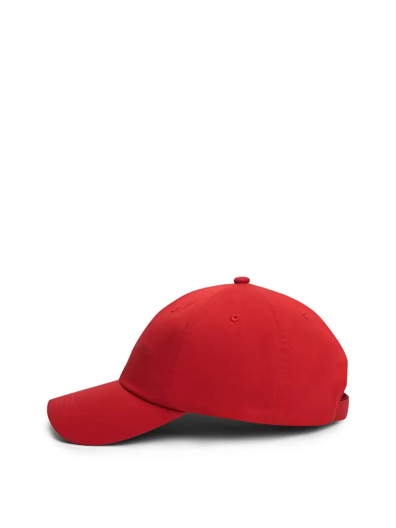 Cappello da baseball blu scuro / rosso fuoco / bianco