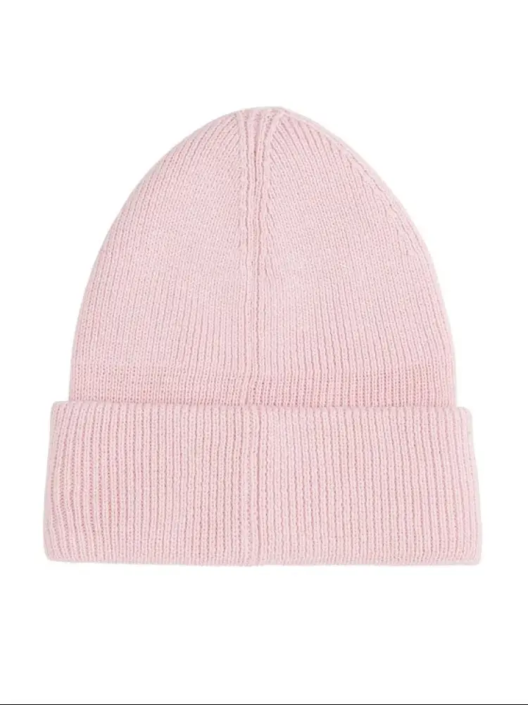 cappello rosa donna in cotone patch logo sul davanti miniatura 2