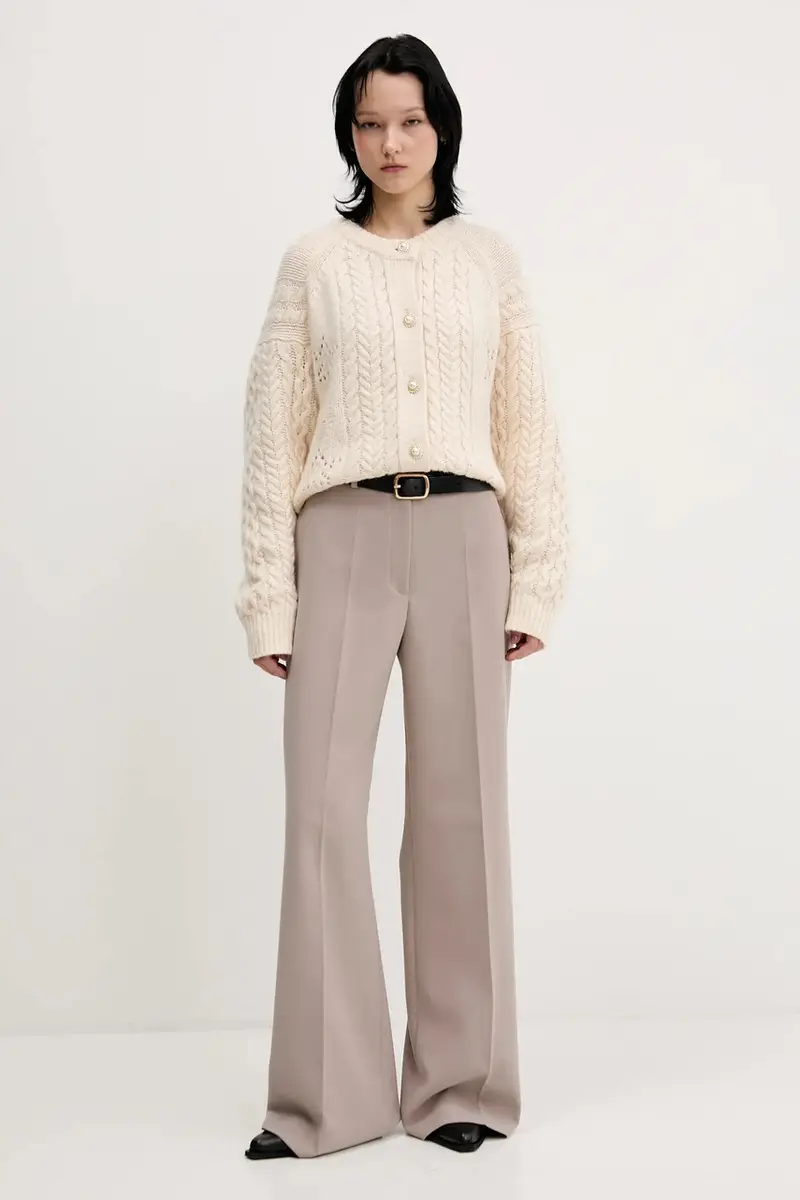 cardigan con lana colore beige DW0DW22511 miniatura 2