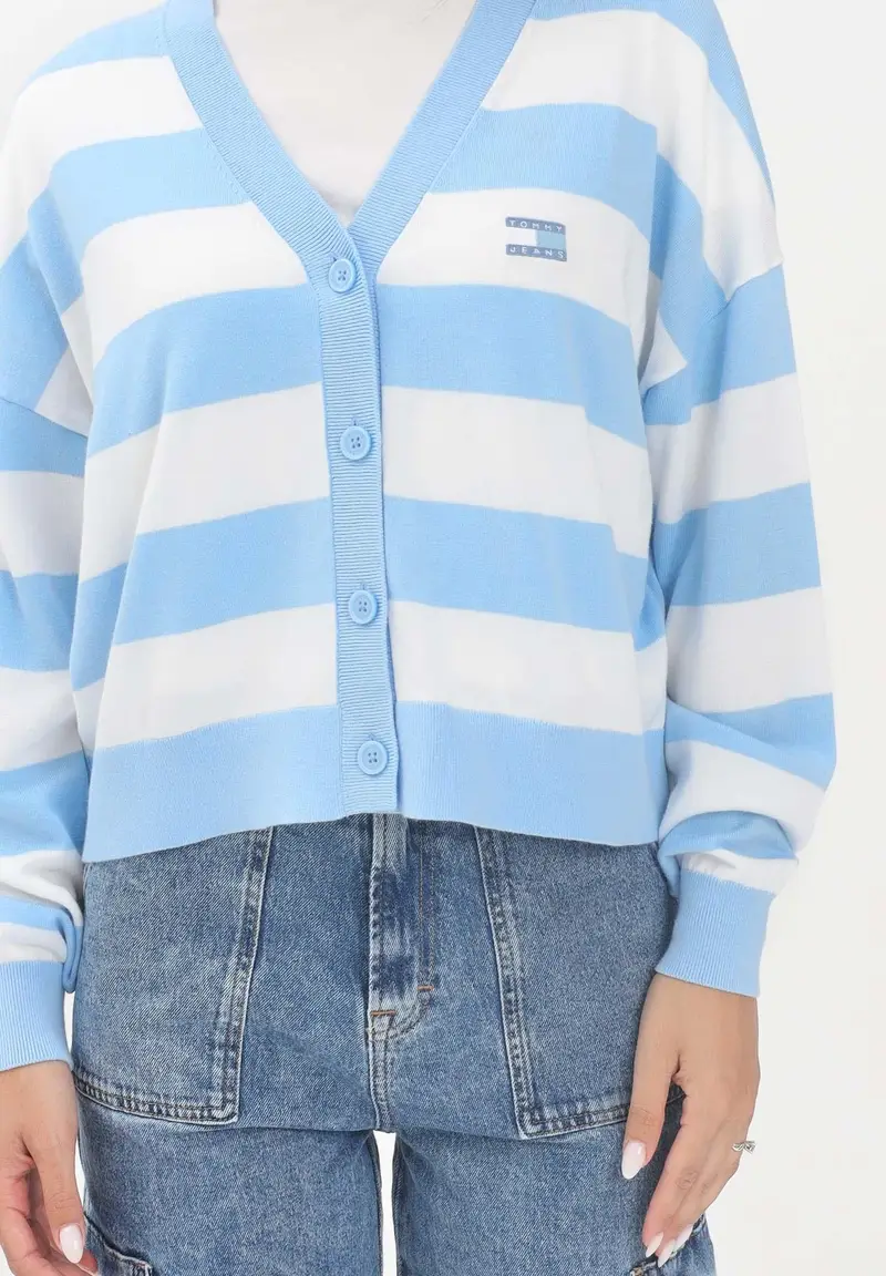 Tommy Jeans Cardigan Donna Azzurro 922017 miniatura 2