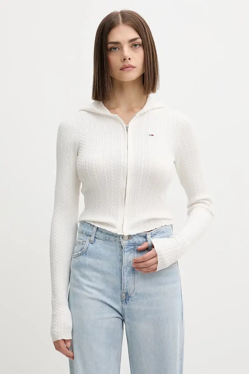 Tommy Jeans Cardigan Donna Bianco 3123618