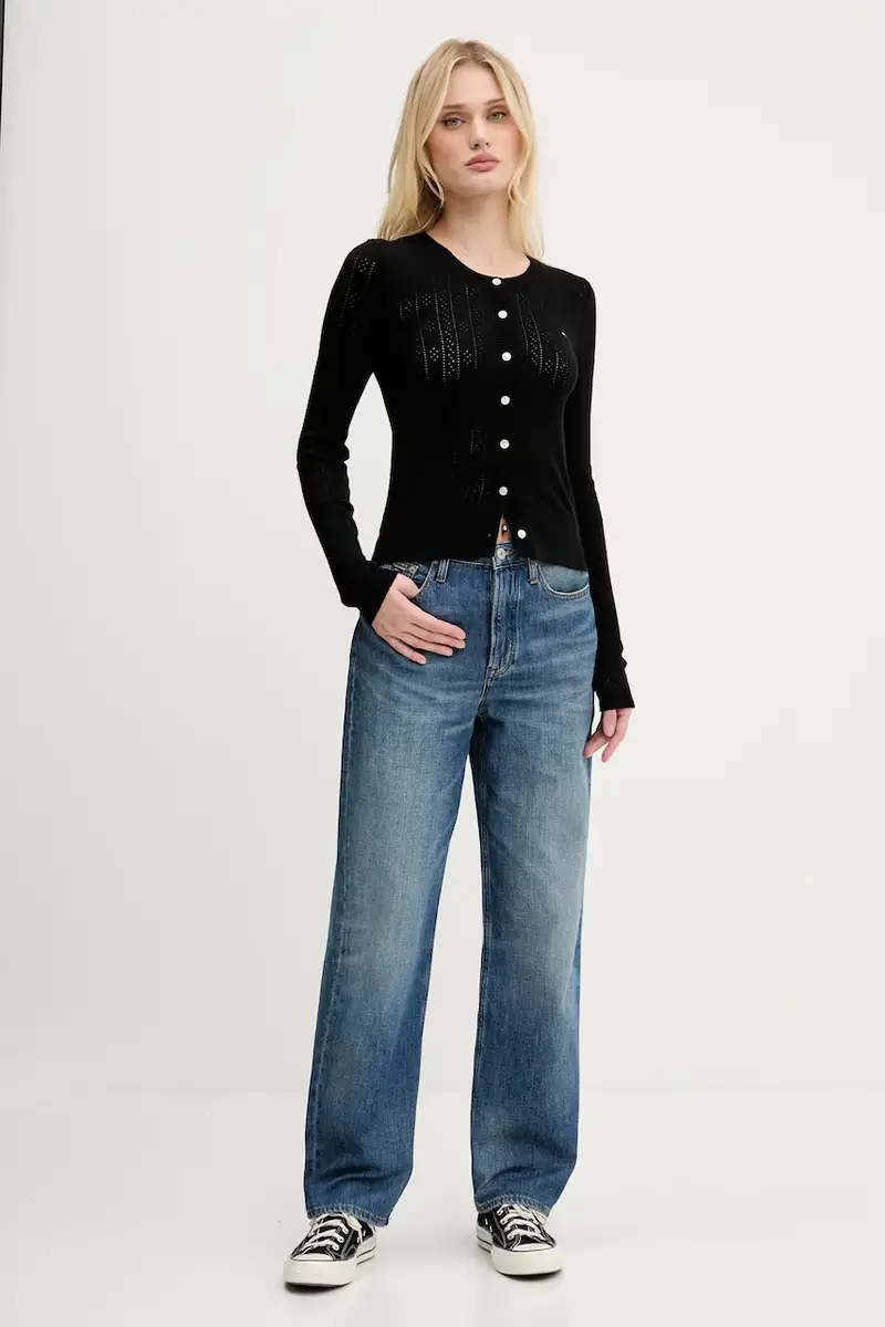 Tommy Jeans Cardigan Donna Nero 3263856 miniatura 2