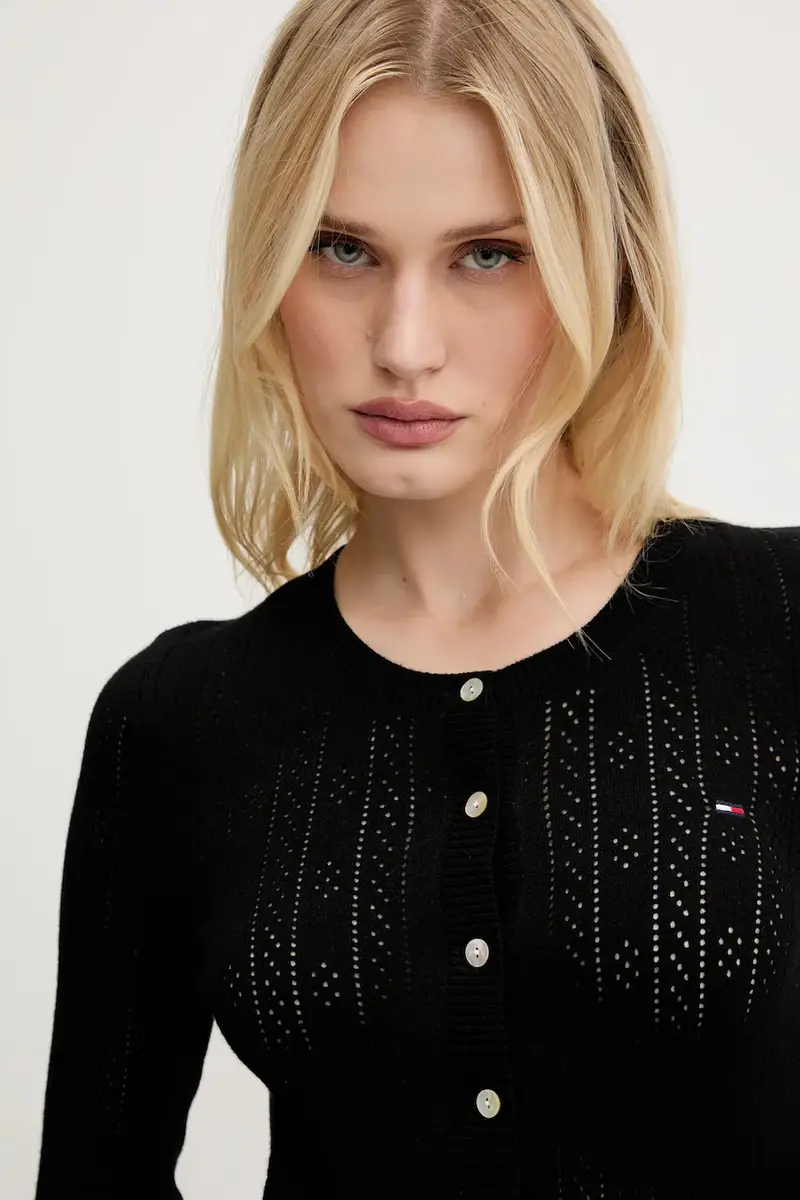 Tommy Jeans Cardigan Donna Nero 3263856 miniatura 4