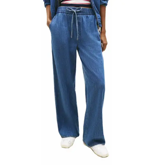 Chambray Pull On W - jeans - donna Blue