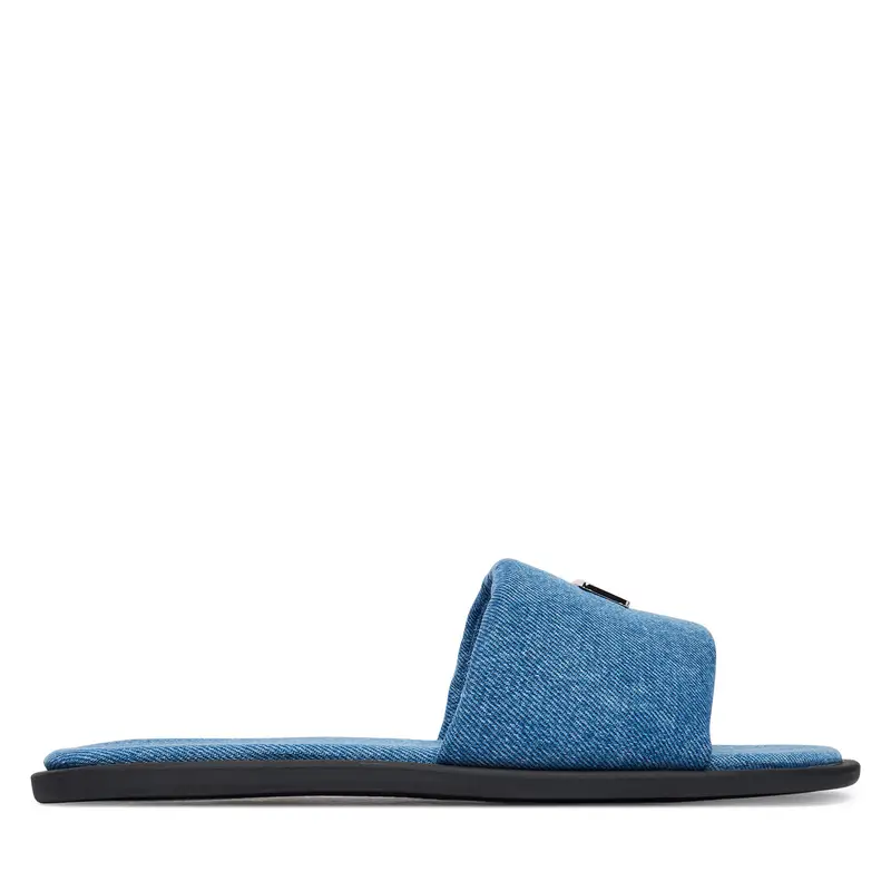 Ciabatte Tommy Jeans Tjw Padded Denim Casual Slide EN0EN03020 Blu