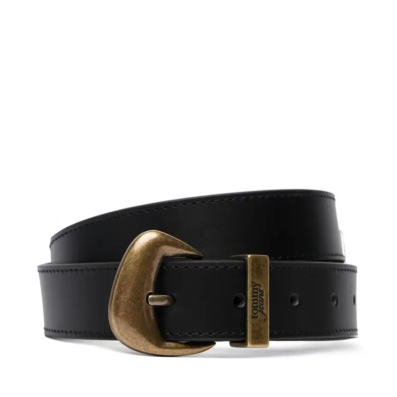 Cintura Tommy Jeans Tjw Cool Brass 30 AW0AW18845 Nero