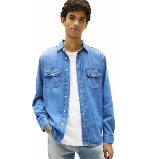 Denim - camicia maniche lunghe - uomo Blue