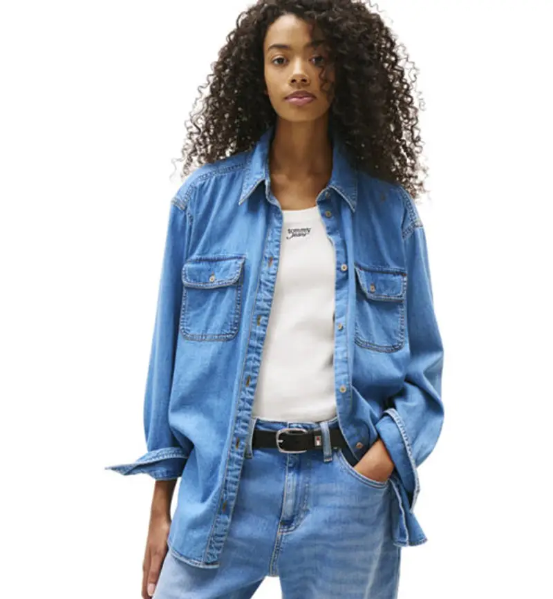 Denim Shirt W - camicia a maniche lunghe - donna Blue