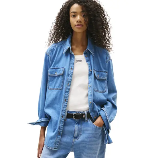Denim Shirt W - camicia a maniche lunghe - donna Blue