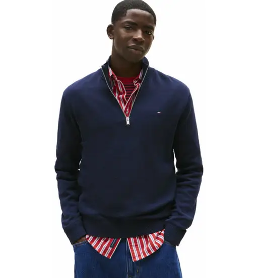 Essential Light Zip - maglione - uomo Blue