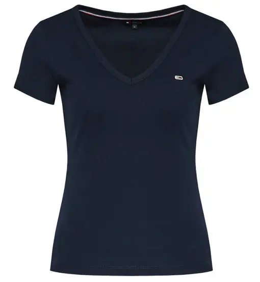 Essential Rib V - T-shirt - donna Blue