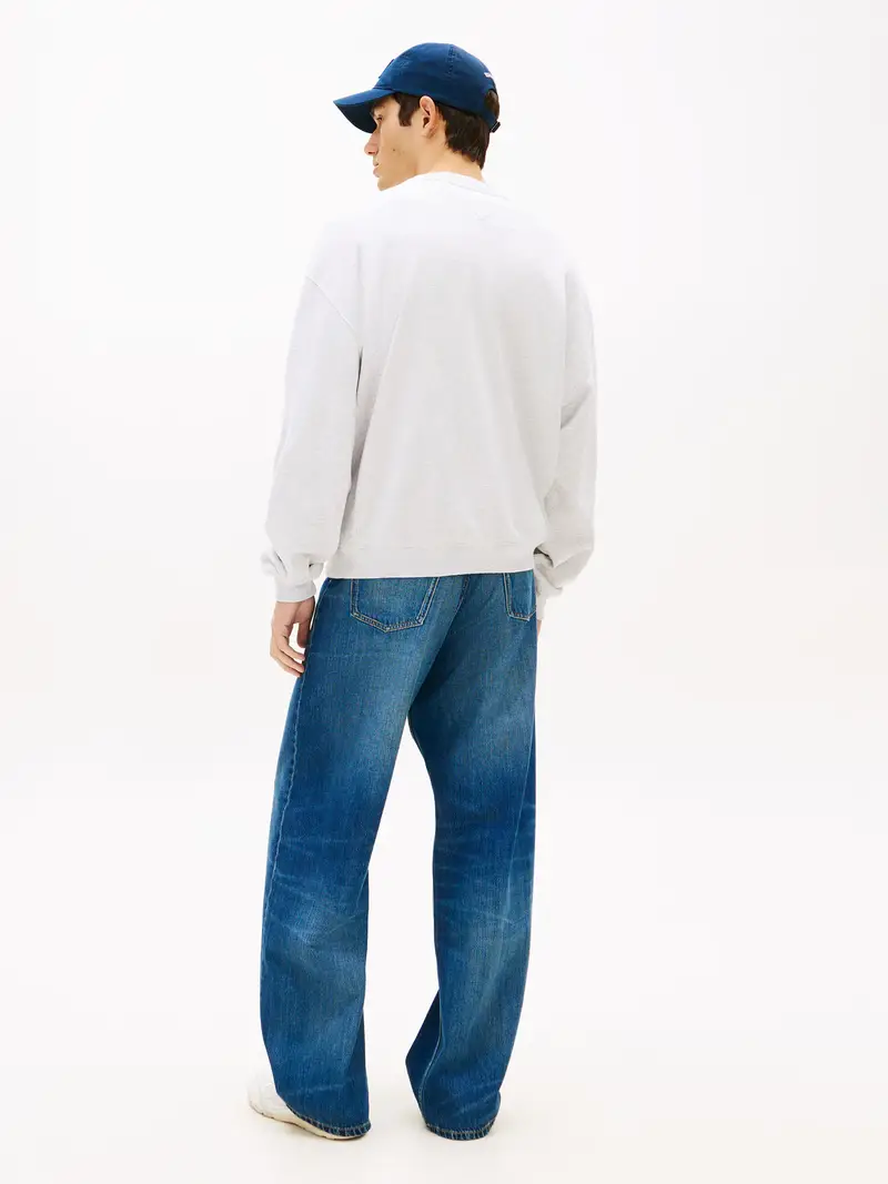 Felpa 90S blu / grigio / rosso / bianco miniatura 3