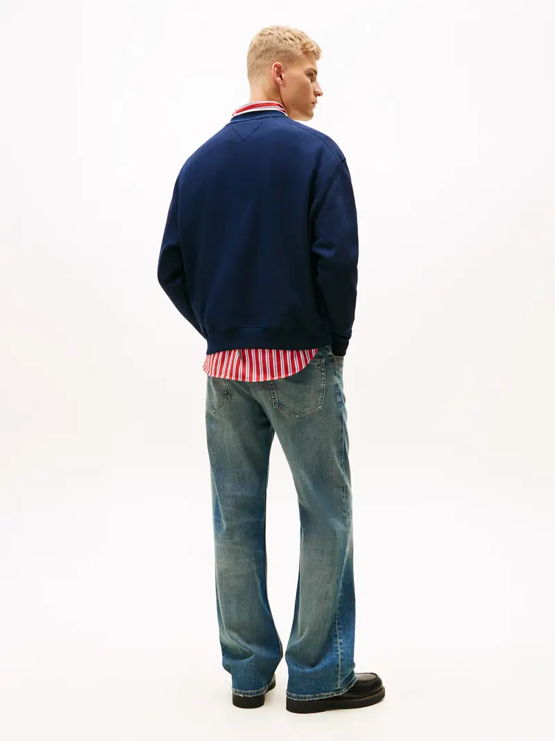 Felpa '90S' navy / rosso / bianco miniatura 3