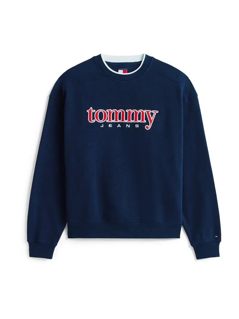 Felpa '90S' navy / rosso / bianco