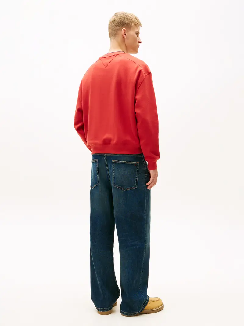 Felpa 90S rosso / nero / bianco miniatura 3