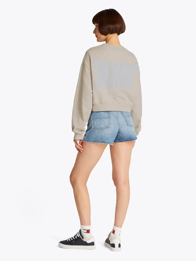 Felpa beige / blu chiaro miniatura 3