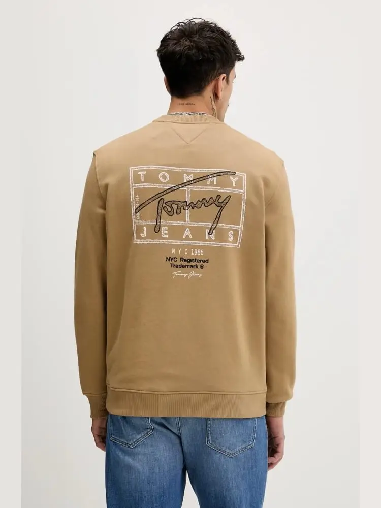 felpa beige uomo maxi logo miniatura 2