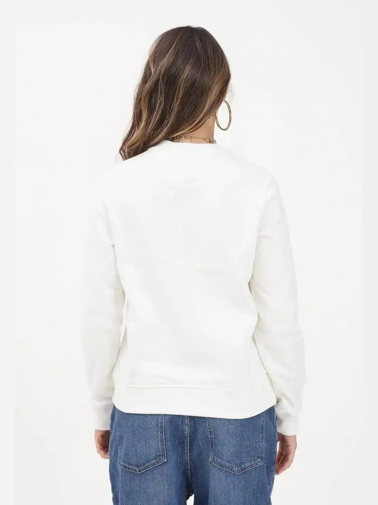 felpa bianca donna maxi logo miniatura 2
