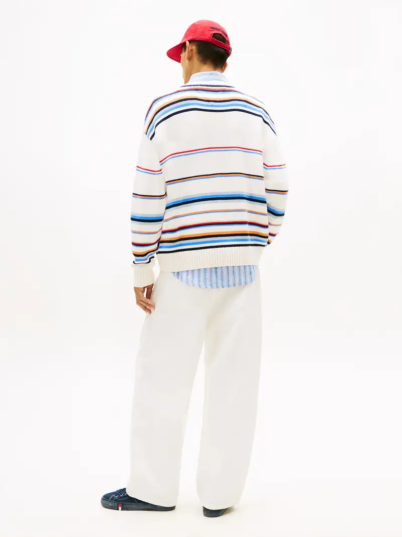 Felpa blu chiaro / giallo / rosso / bianco miniatura 3