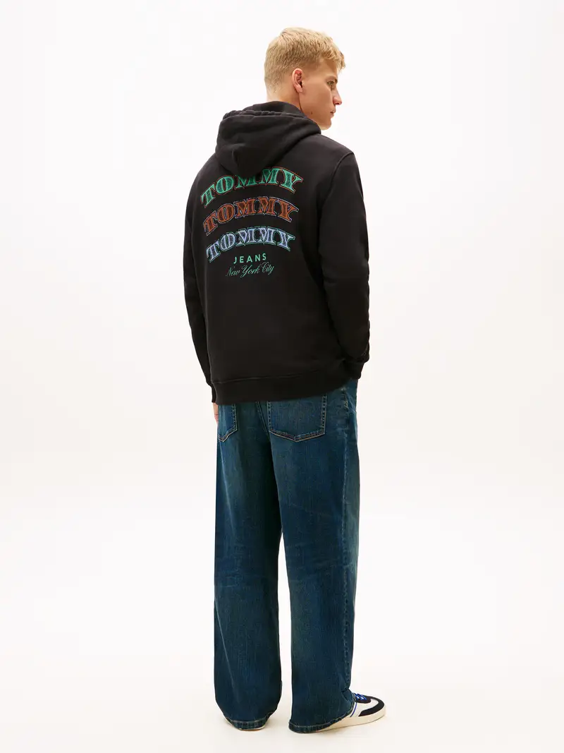 Felpa blu chiaro / verde / rosso ruggine / nero miniatura 3