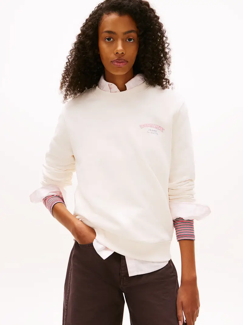 Felpa blu / rosa / bianco miniatura 2