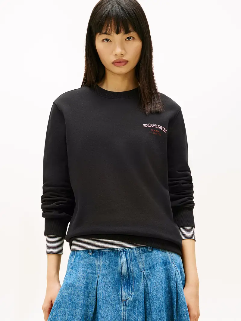 Felpa blu / rosso ruggine / nero / bianco miniatura 2