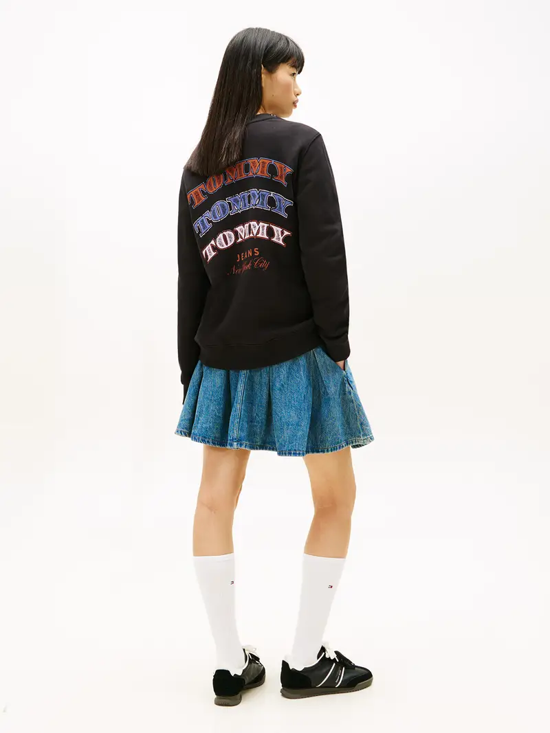 Felpa blu / rosso ruggine / nero / bianco miniatura 3