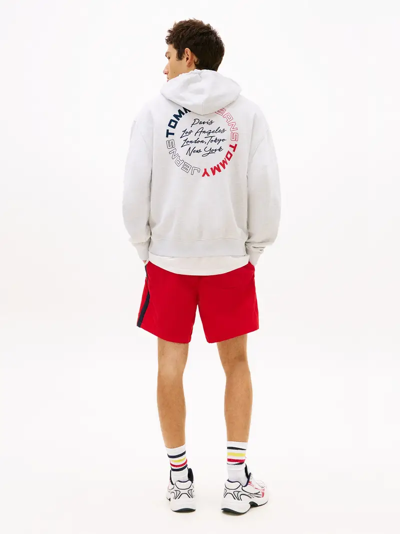 Felpa blu scuro / grigio chiaro / rosso miniatura 3