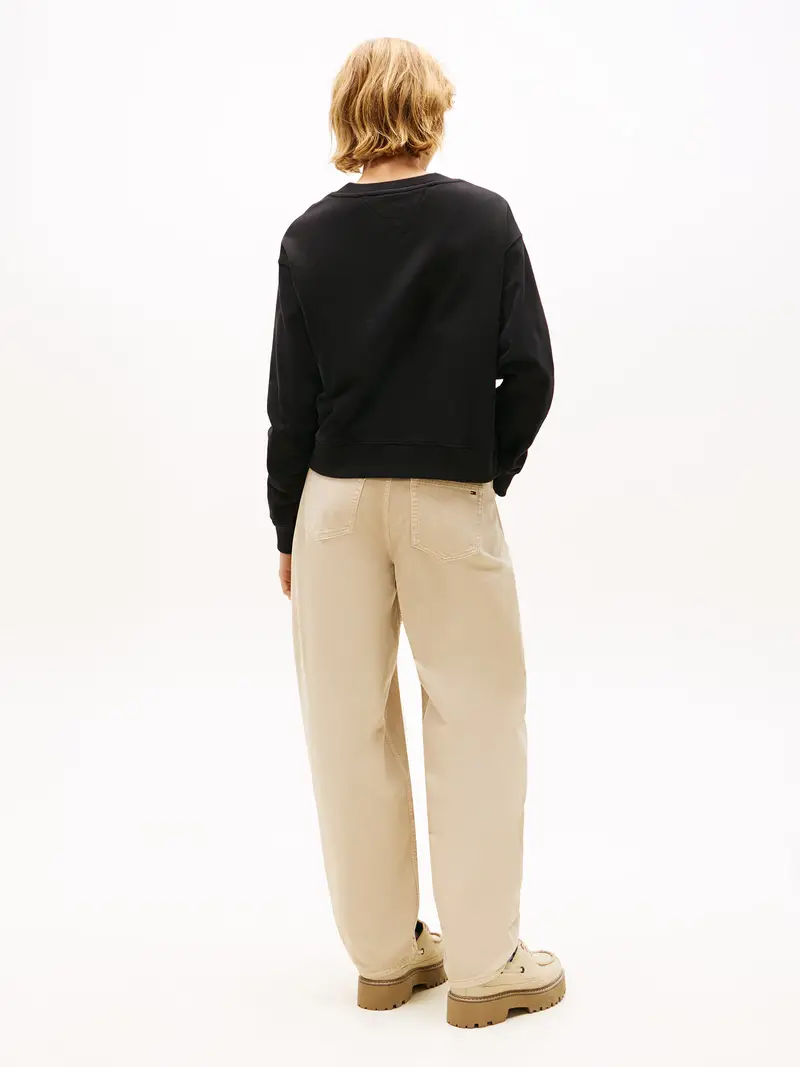 Felpa Crew nero / argento miniatura 3