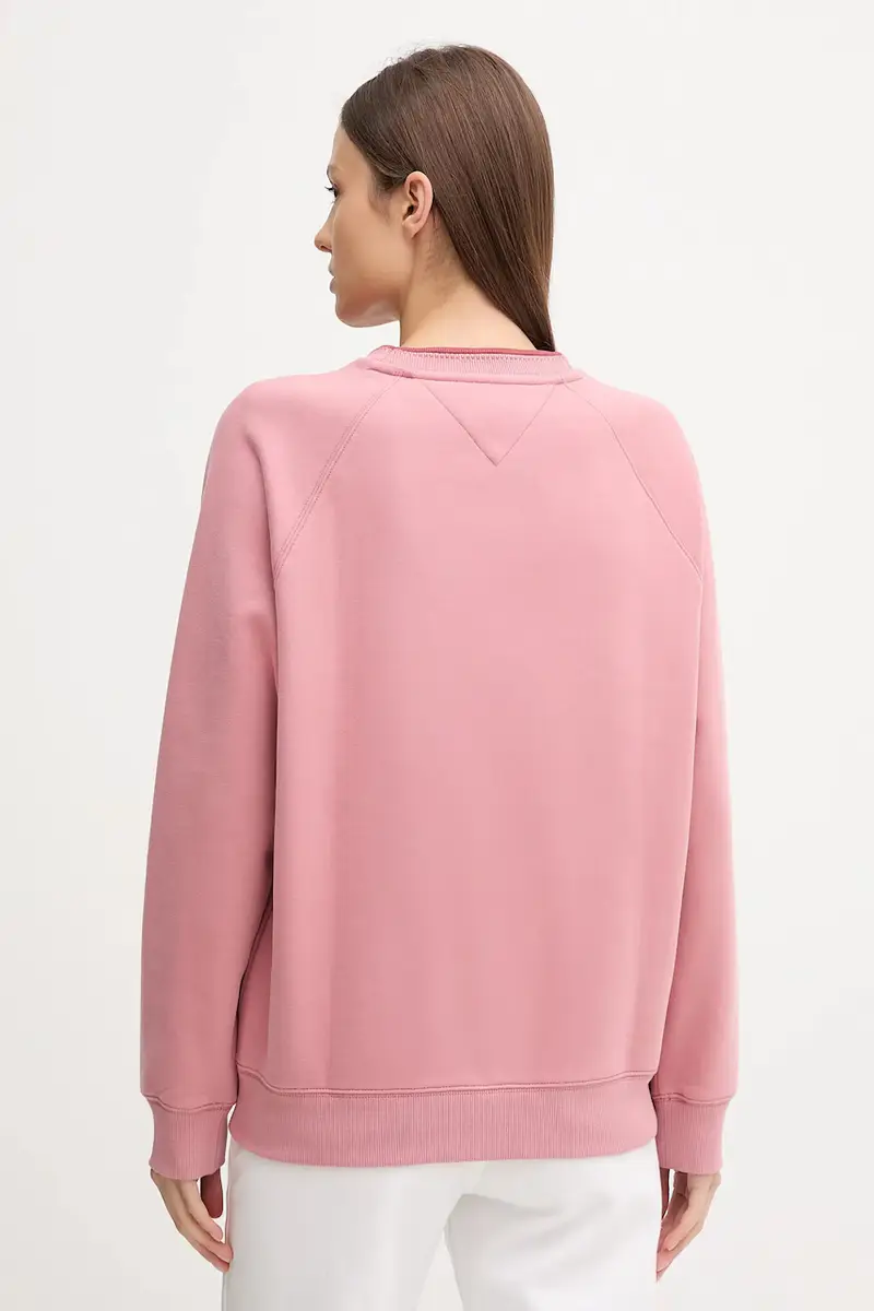 felpa donna colore arancione con applicazione DW0DW21196 miniatura 2